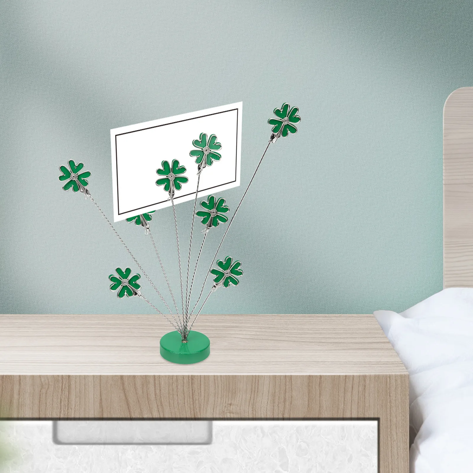 8 Branch Photo Clip Stand Metal Memo Clamp for Recipes Guest Cards Business Cards Photos Labels Home Decor Gift