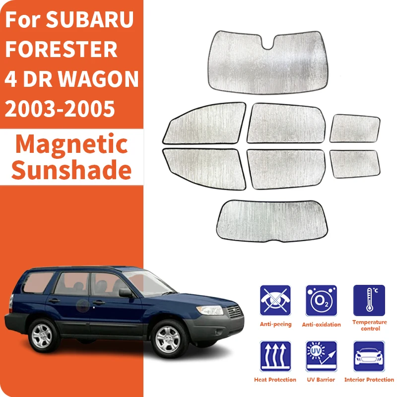 Custom Car Window Sunshade Anti-UV Car Sun Window Visors Sunshade Covers Accessories For SUBARU FORESTER 4 DR WAGON 2003-2005