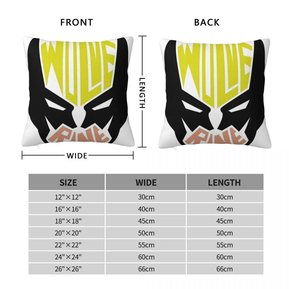 The X Files Wolverine Caligram Square Pillowcase Polyester Linen Velvet Pattern Zip Decor Sofa Cushion Cover