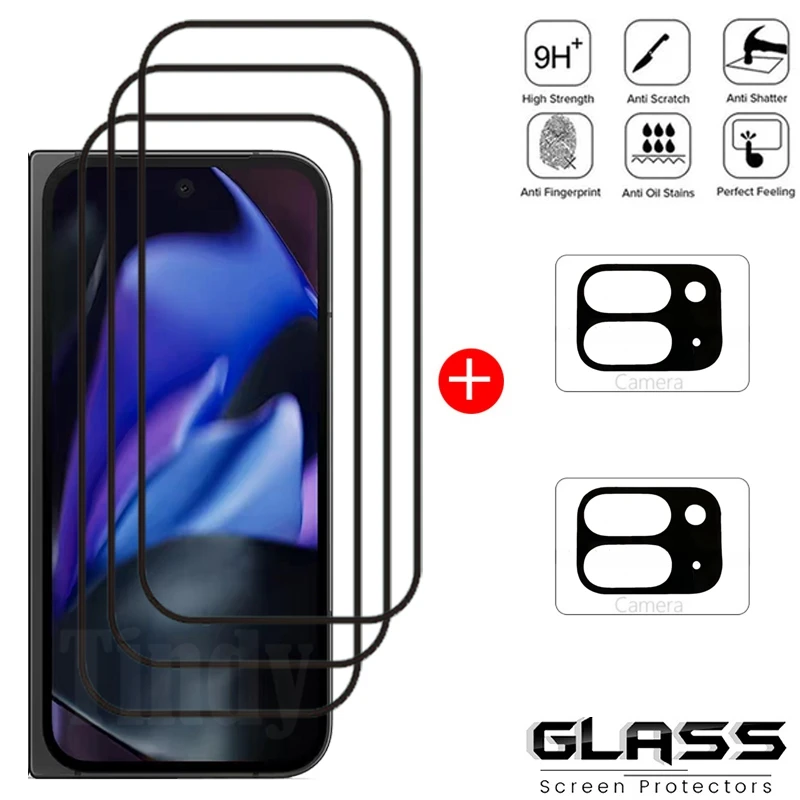Verre tremp� � colle compl�te pour Google Pixel 9 Pro, protecteur d'�cran pliable, verre pour cam�ra pliable Google Pixel 9 Pro