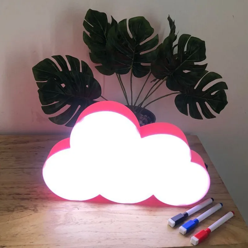 

DIY Light Box Creative LED Night Lamp Cartoon Cloud Message Board Handwritten Message Lamps Room Decoration Kid Gift