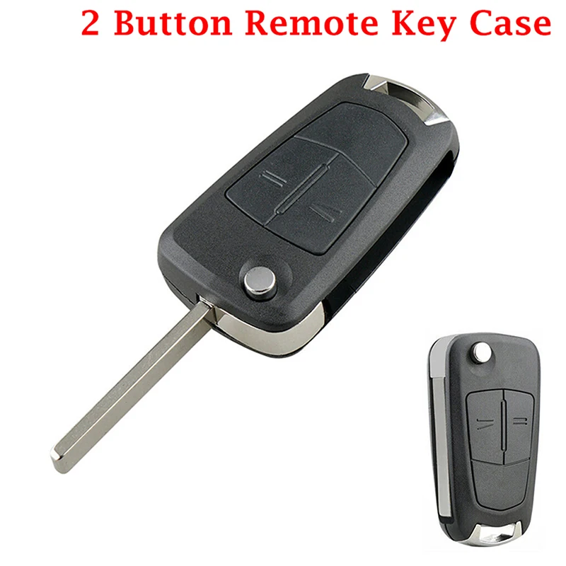 2 Buttons Flip Key Cover Fob Case Shell Black for Vauxhall/Opel Astra H 2004-2009 Corsa D Signium Vectra C