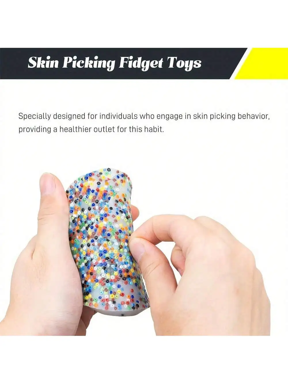 Relieving Fidget Skin Stress Toy, New Age Pocket Pads for Skin Picking, Mini Disposable Silicone Easy to Carry