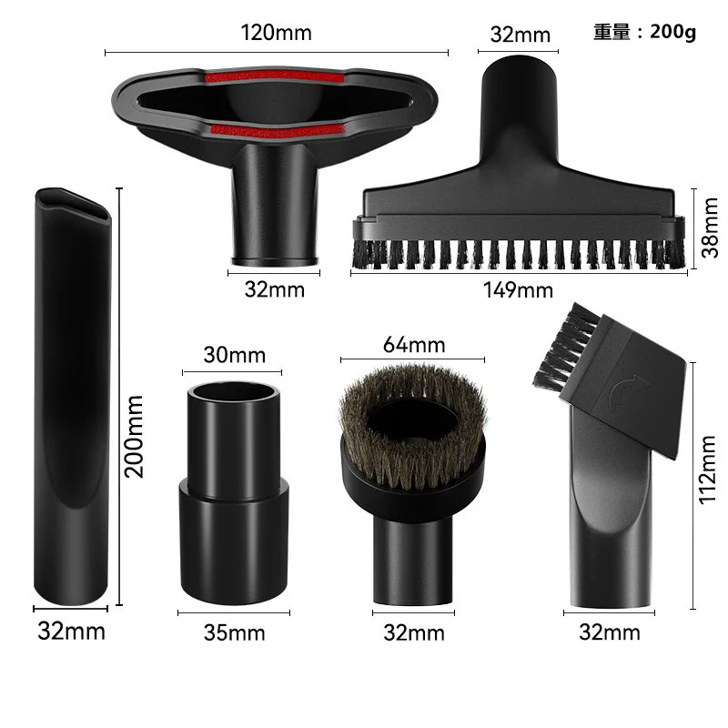 Vacuum Attachments Replacement 1 1/4 inch & 1 3/8 inch Vac Accessories Brush Nozzle Crevice Tool Vacuum Cleaner Accessorie