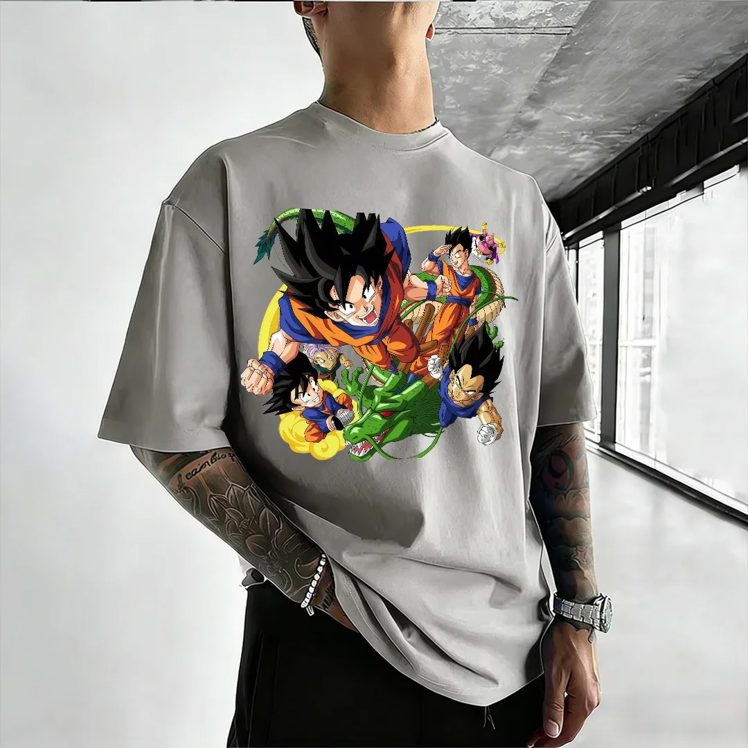 2026 Sommer Bestseller Dragon Ball Anime Muster Familien-Eltern-Kind T-Shirts Hochwertige Kurzarm Harajuku Streetwear Tees