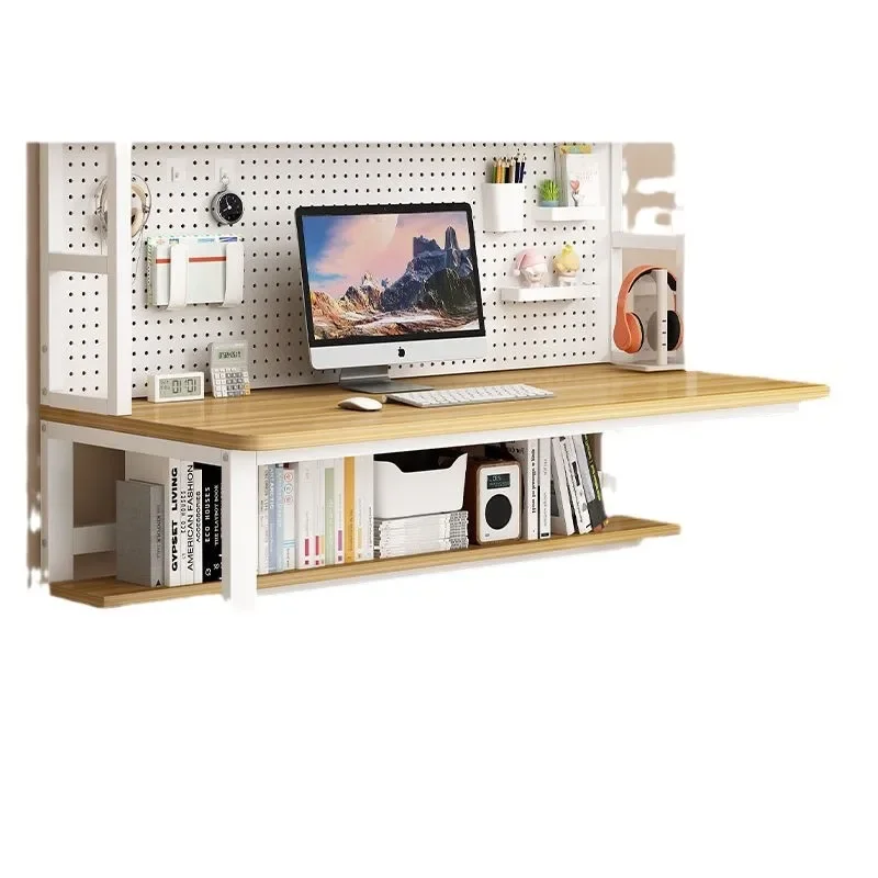 Hole board children's study table student writing table storage desk