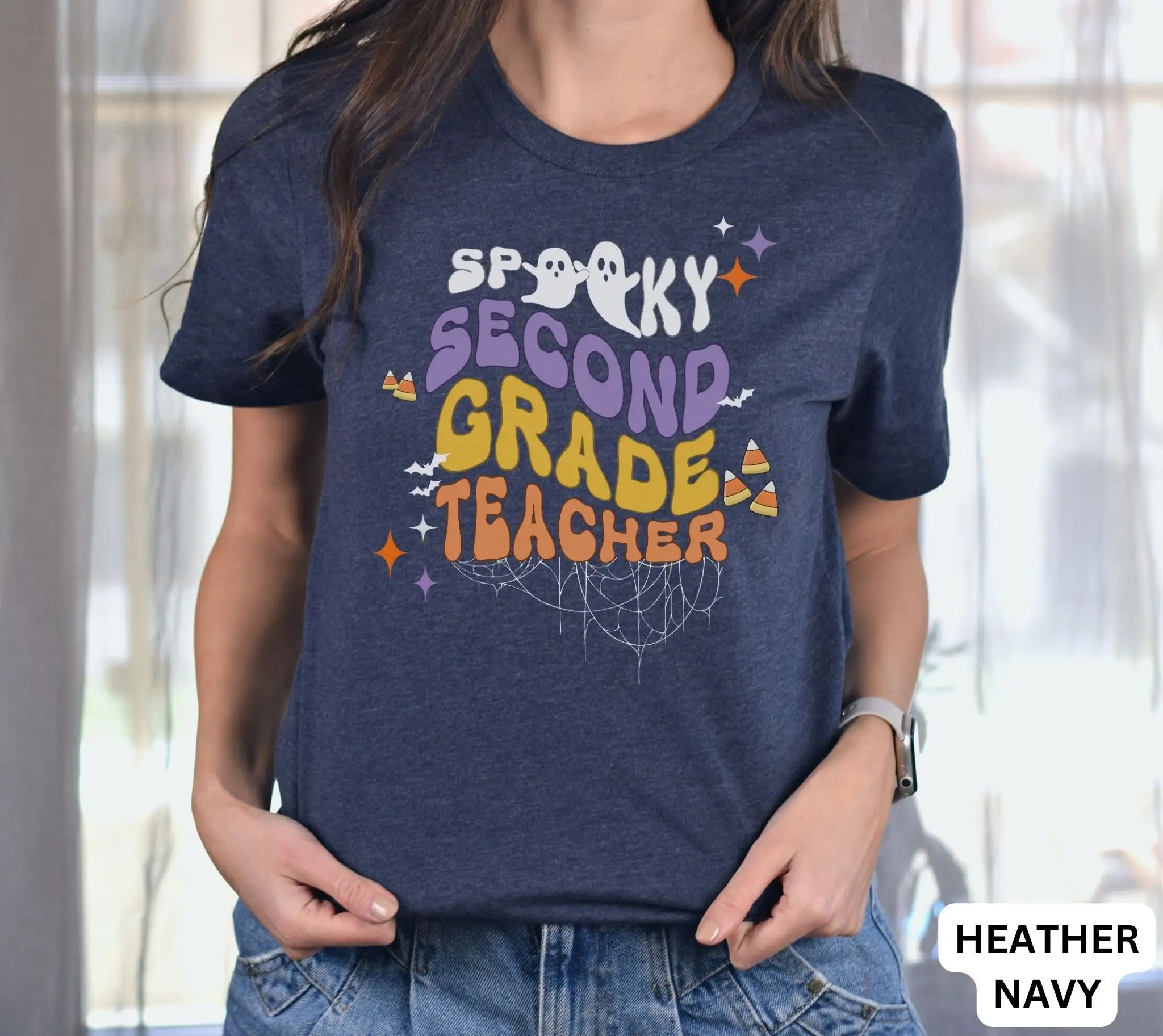 Teacher Halloween T Shirt Second Grade 2Nd Spooky Cute