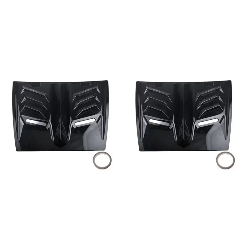 A48P-2X Car Air Flow Intake Hood Scoop Vent Bonnet Cover Center Side Air Outlet Hood Universal Auto Exterior Access B
