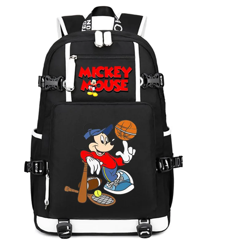 Mochila Disney Mickey Mouse para senhoras, bolsa de estudante, bolsa feminina para laptop de faculdade, moda, 2023