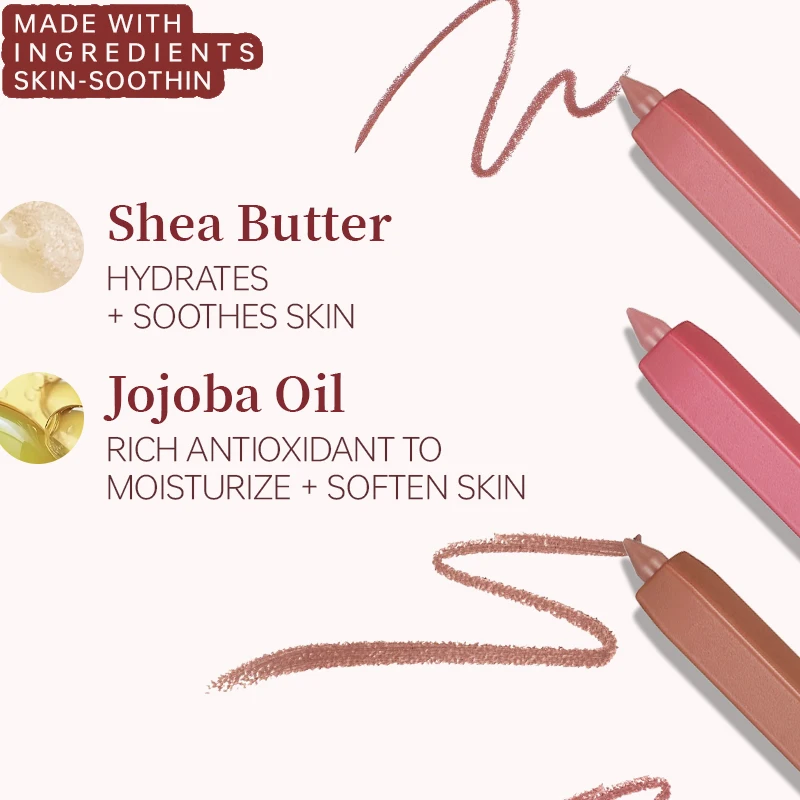 Set di matite per labbra opache Pudaier: impermeabili, a lunga durata e antiaderenti, idratanti per tutti i tipi di pelle, ultra fini