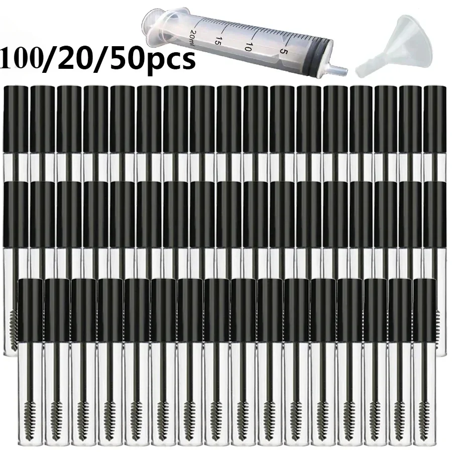 20/50/100pcs 10ml Mascara Empty Tube and Cosmetic Container Empty Eyelash Tubes Wand Empty Mascara Travel Accessory