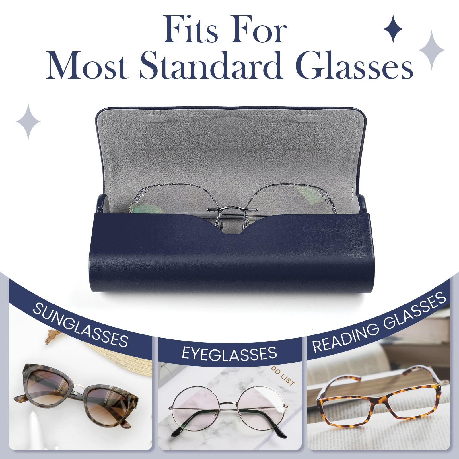 Vintage PU-Leder Brillenetui Robustes 3D-Brillenhalter Brillenaufbewahrungsbox Persönlichkeit Kurzsichtigkeit Sonnenbrillenbehälter Geschenk – Detail 31