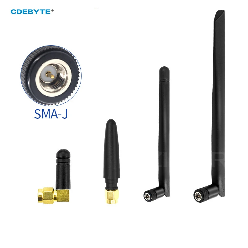 2 Pçs/lote 2.4G 5.8G CDEBYTE Antena de Borracha SMA-J Interface 2dBi Para Módulo Sem Fio Indústria Inteligente 2.4G Série de Borracha