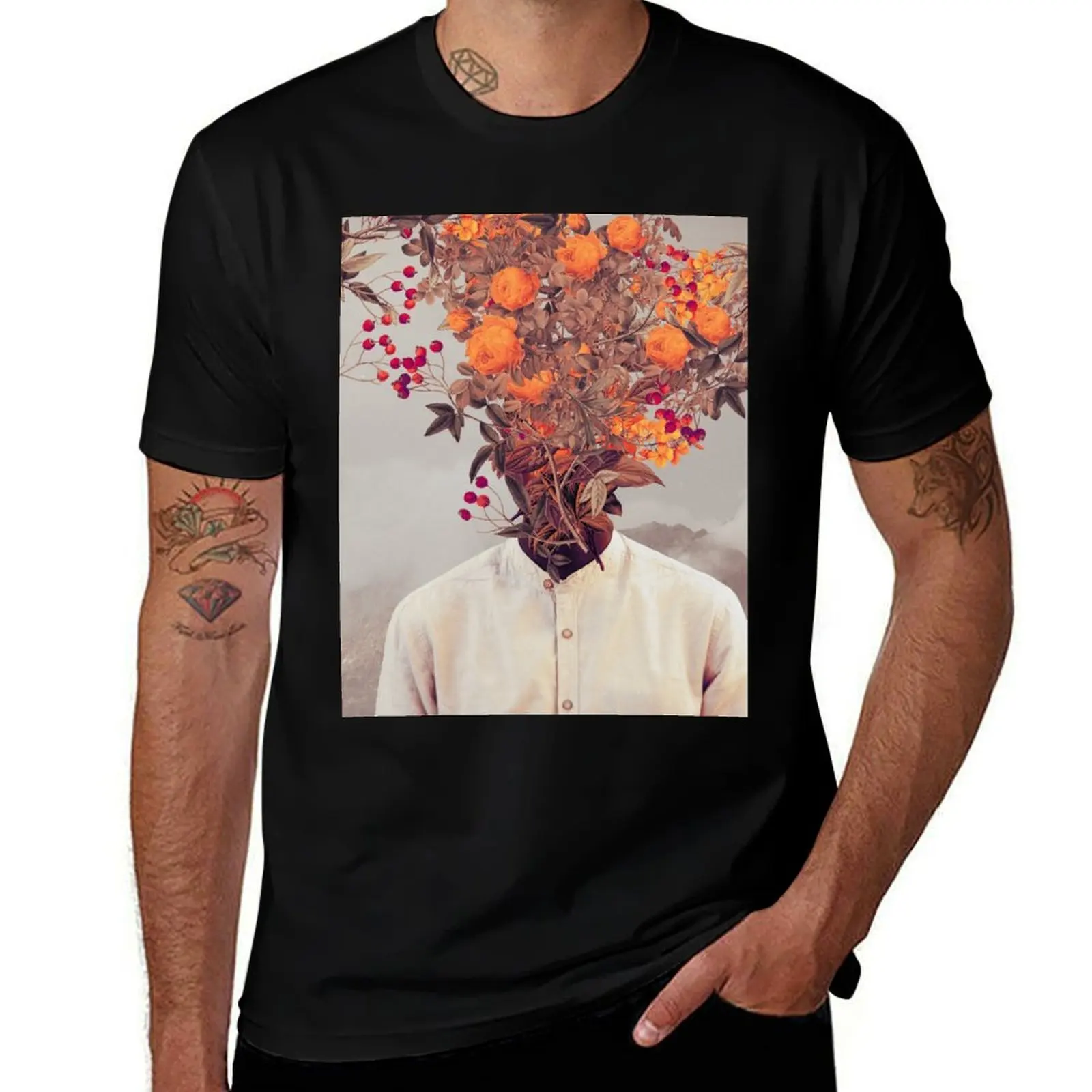 Kaus longgar pria, baju longgar pria warna putih