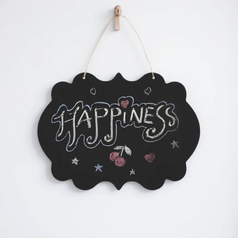 

Small Chalkboard Signs Blackboard Listing Hanging Double-sided The Message Display