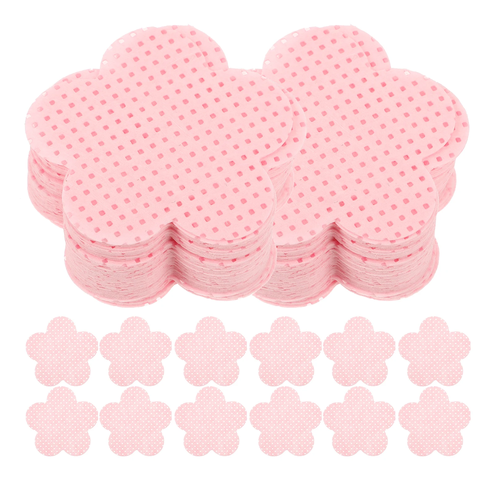 وسادات قطنية للأظافر خالية من الوبر لمزيل طلاء الجل ومسحوق غمس وطلاء أكريليك للمكياج على شكل قلب للاستخدام المنزلي في الصالونات