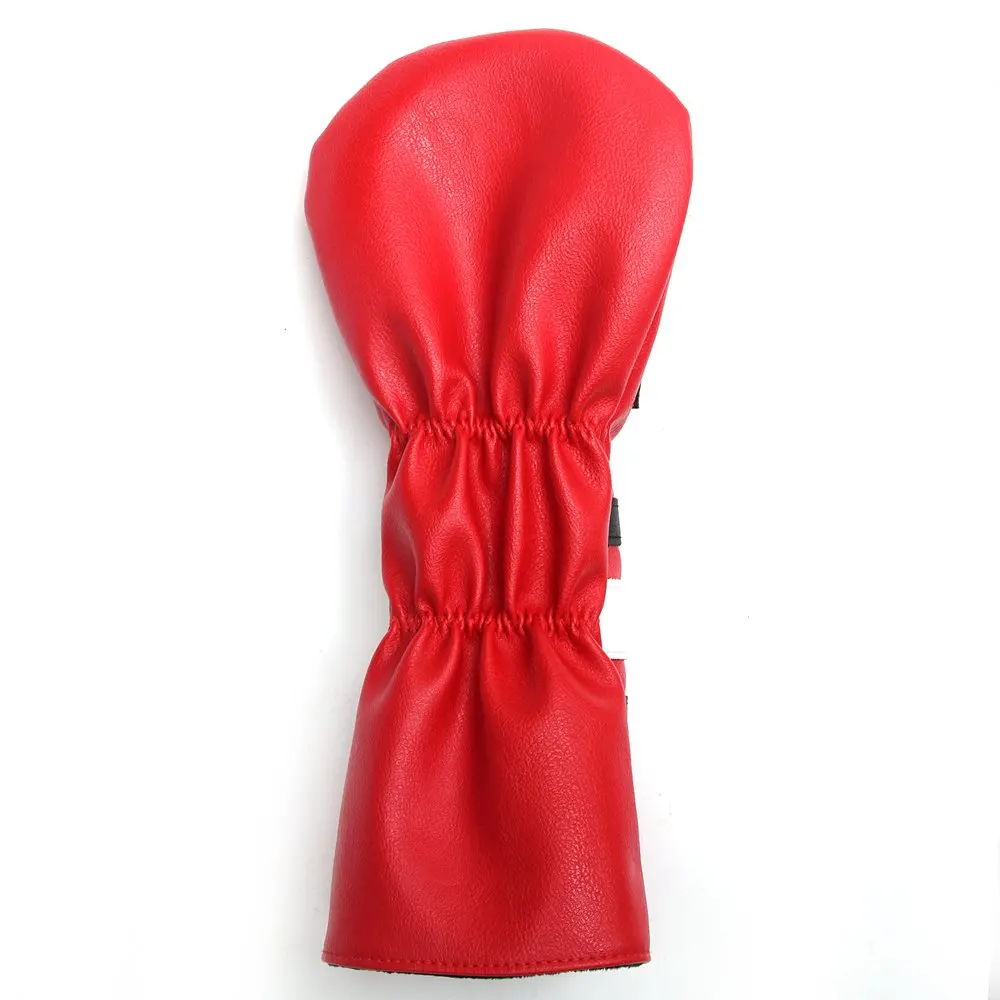 Red PU Leather 23 Golf Club Headcover Golf 460CC Driver Fariway Wood Hybird Cover