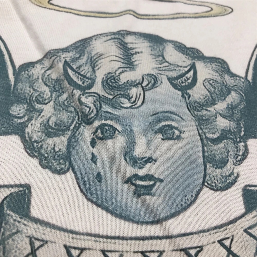 SAINT OF MICHAEL 25SS 1:1 Fashion Streetwear Vintage Long Sleeves Tee Loose Oversized Tops 100%Cotton Casual T Shirt Men