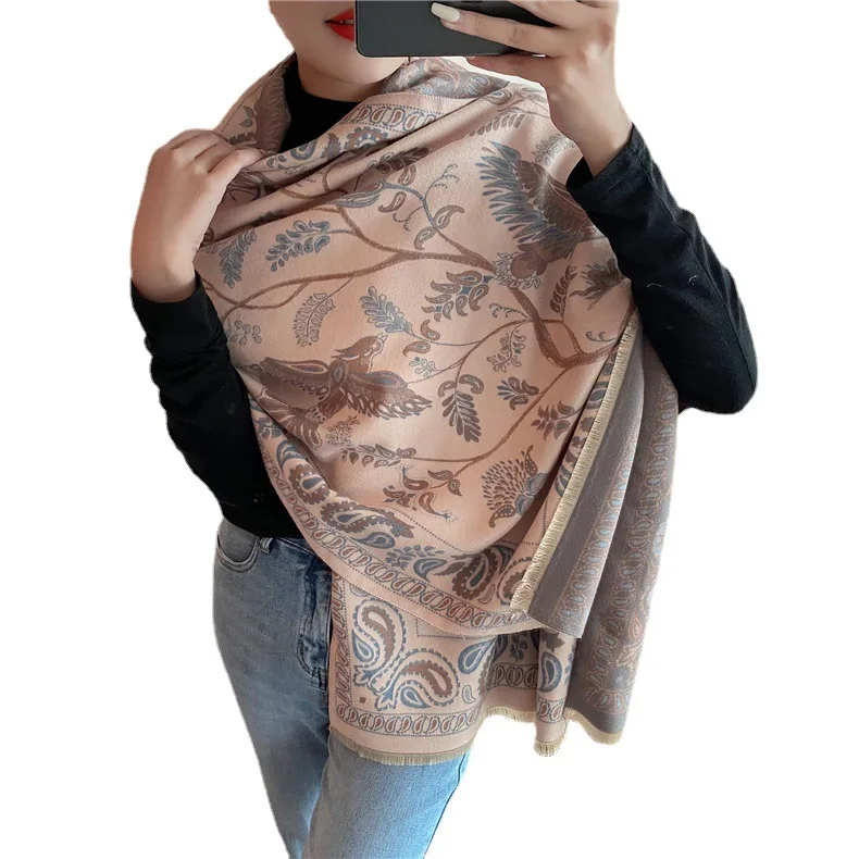 WeHello-Vintage Style Shawl Autumn/Winter High Quality Thermal Scarf Bohemian Ethnic Style Winter Cashmere Shawl