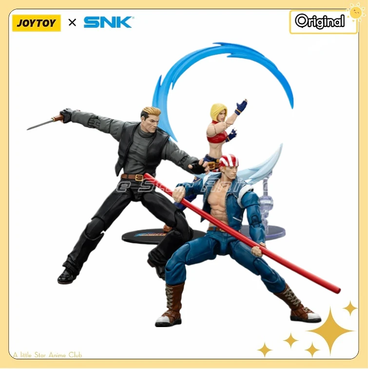 

В наличии Оригинальная фигурка JOYTOY 1/18 SNK KOF '98UM '97 Special Team: Рюдзи Ямазаки/Билли Кейн/Блю Мэри