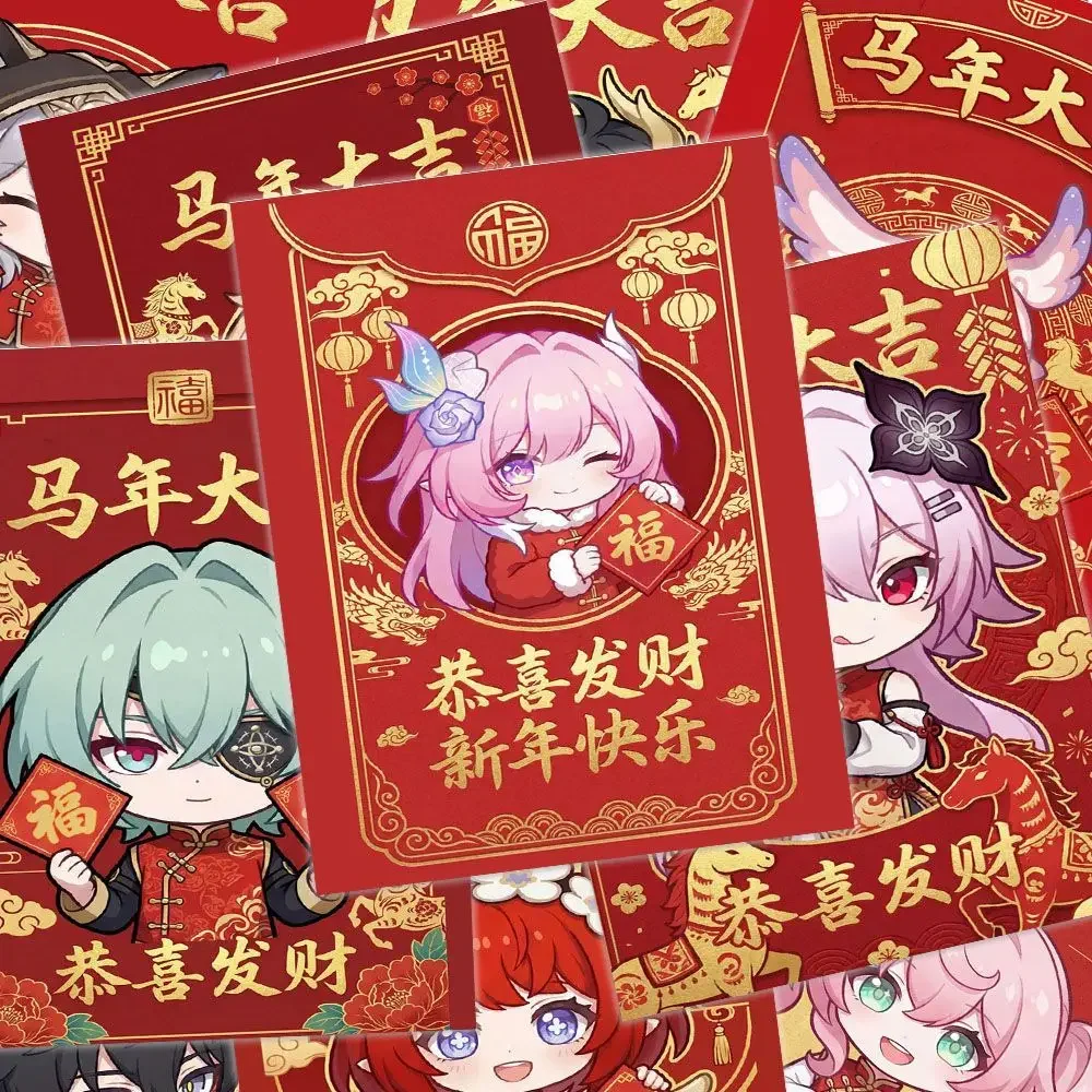 16Pcs/Lot Game Happy New Year Theme Decor Lomo Card Khaslana Phainon NeiKos496 Jing Yuan Hyacinthia Hyacine Sunday Aventurine