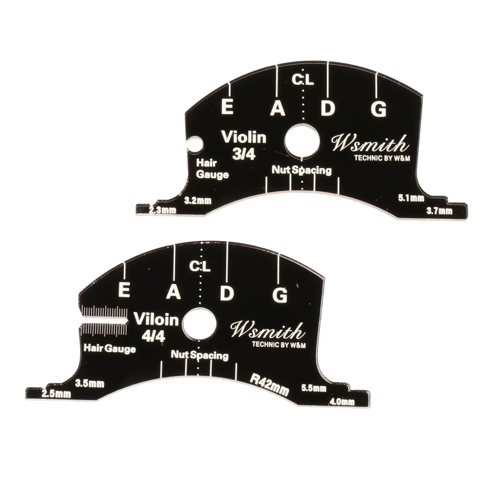 

Violin String Bridge Template Reference Leveling for 4/4 3/4 Violins