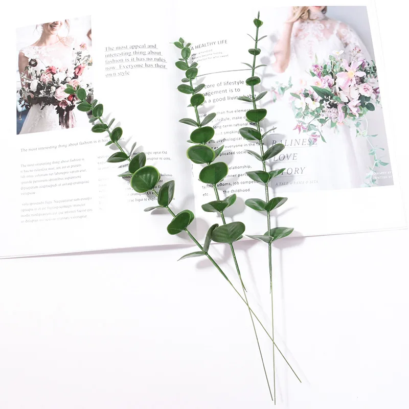 INS Simulation Eucalyptus Leaves Photo Props Jewelry Manicure Food Decoration Shooting Background Shooting Props