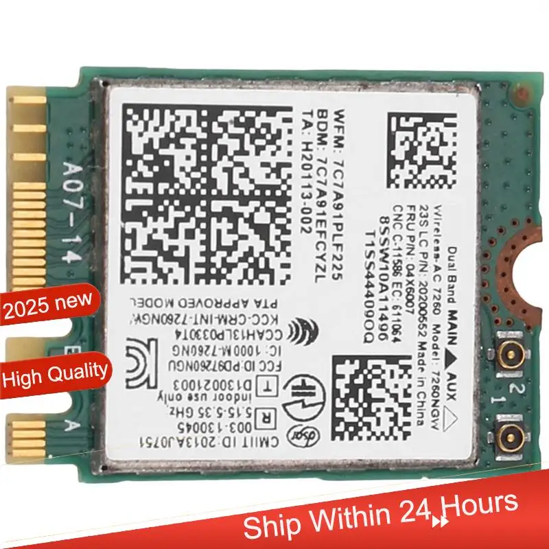 Tarjeta Wifi AC18 (garantida) 7260NGW 7260AC + antena 2,4G/5G BT4.0 FRU 04X6007 para Thinkpad X250 X240 X240S X230S T440 W540 T540 Yo