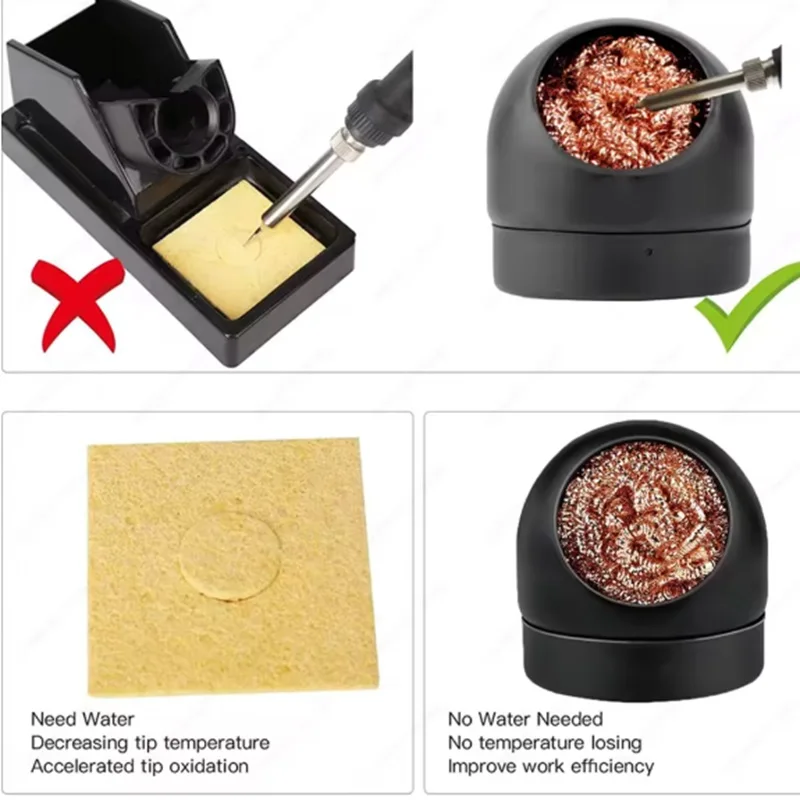 はんだこて先クリーナー はんだ吸い取りクリーニングボール 金属ワイヤースタンド スチールボール 錫リムーバー 溶接はんだごて メッシュフィルター