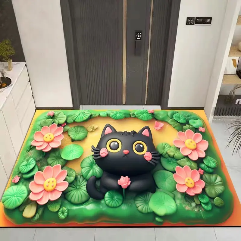 Cute Style Stitch Cartoon 3D Cat Carpet Rug for Home Living Room Bedroom Sofa Doormat Decor Child Non-slip Floor Mat Gifts 러그
