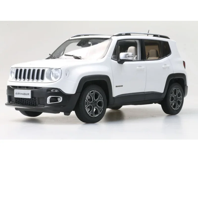 

1/18 для Jeep Renegade Cherokee, литая модель автомобиля, игрушки для детей, подарки для мальчиков и девочек, коллекционный дисплей, белый металл, пластик, резина