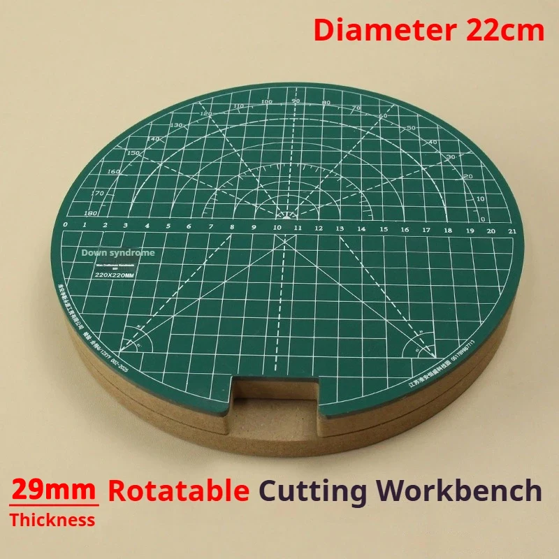 Table Tennis Rubber Cutting & Pasting Tool Rotary Cutting Workstation Mat with Anti-Slip Base for Table Tennis Racket Assembly