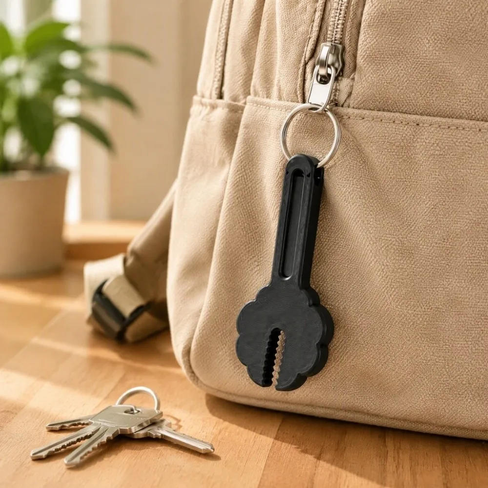 2Pcs Plastic Lollipop Opener with Keychain Labor Saving Integrated Candy Wrapper Remover 3D Printing Scratch Resistant