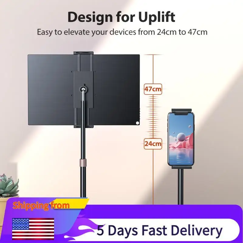 

Desktop Monitor Stand Adjustable Height Monitor Bracket for Ipad Phone 13-24.5Cm Portable Vesa Monitor Tablet Support Holder
