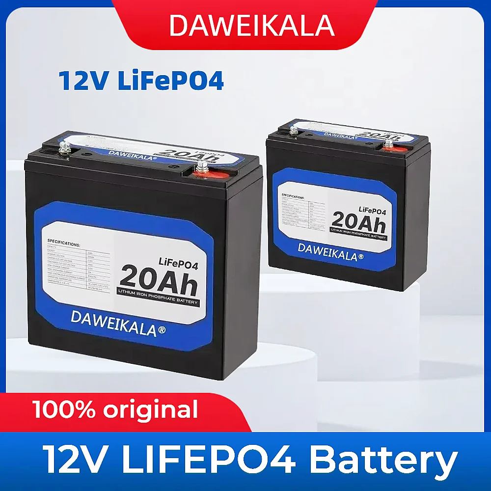 

New 12V 20Ah LiFePo4 Battery Lithium Iron Phosphate 12V 24V LiFePo4 Rechargeable Battery for Kid Scooters Boat Motor No Tax