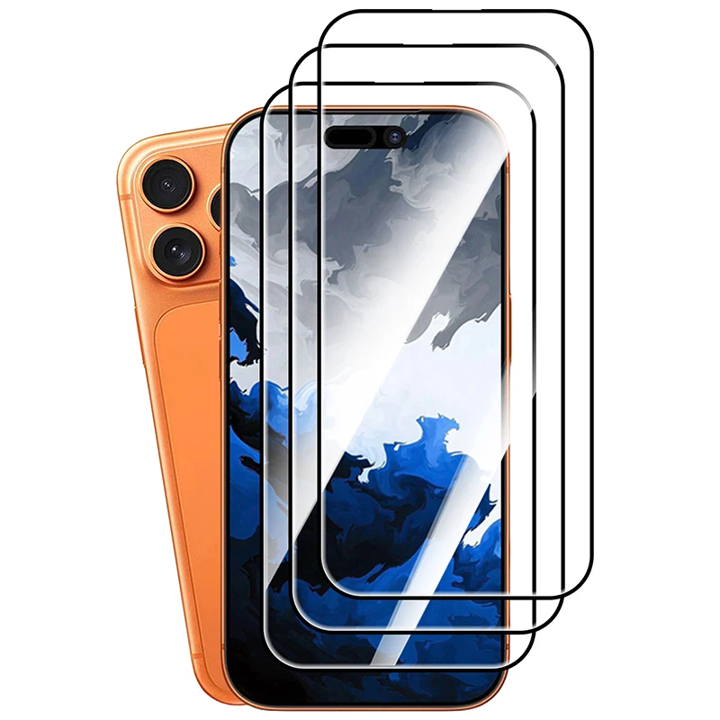 3 pièces verre protecteur d'écran pour iPhone 17 Pro Max Air 17Pro 9H verre trempé pour iPhone 16 15 14 Plus Film de protection