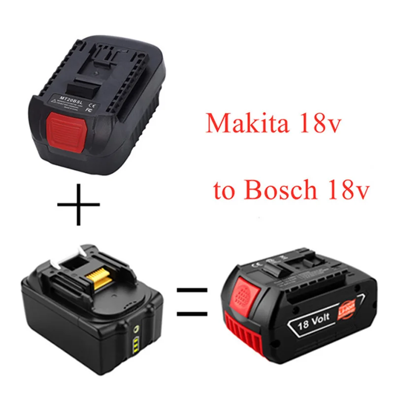 MT20BSL Adapter for Makita 18V BL1830 BL1850 Li-Ion Battery Convert To for Bosch 18V Lithium Battery BAT609 BAT618G Tool Use