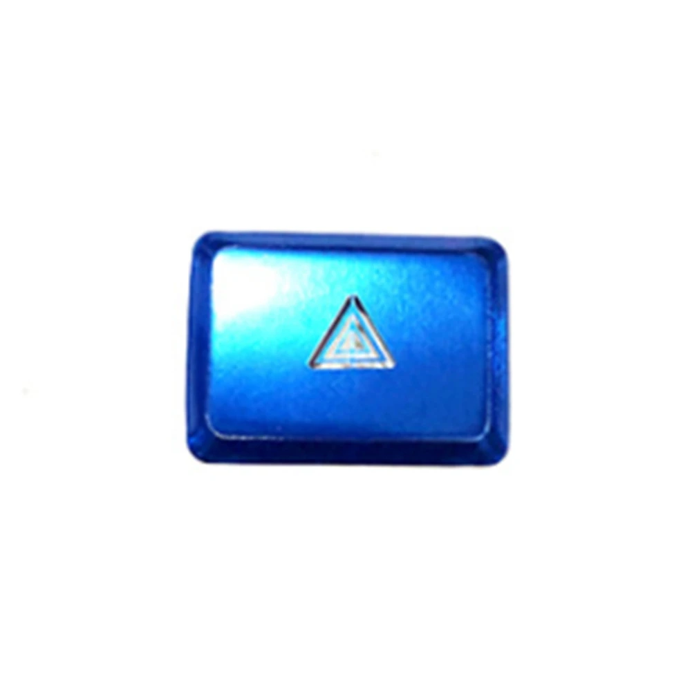 Aluminum Alloy Warning Emergency Light Switch Button Cover Sticker Trim for 11Th Gen Honda Civic 2022 Accessories, Blue