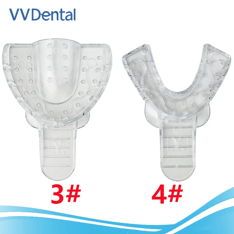 Bandeja de Impressão Dentária, Ferramentas para Implantes, Material Dentista, Bandejas Plásticas de Alta Temperatura, S, M, L, 10Pcs, 20Pcs