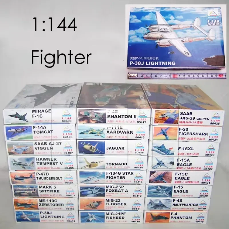 1:144 Fighter Military Plastic Assembly Arten 25 zur Auswahl von Flugzeugmodellen