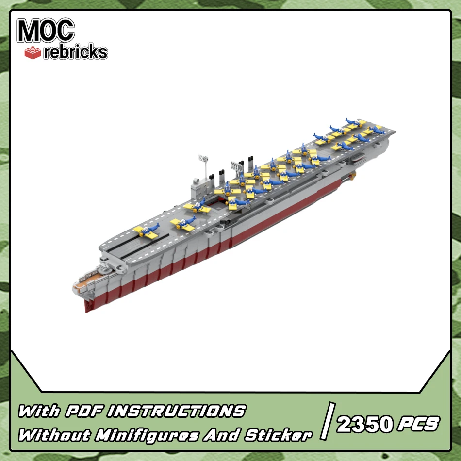 

WW II Battlecruiser Independence (CVL-22) MOC Light Aircraft Carrier DIY Toy Warships Model Building Blocks Bricks Kids Gifts