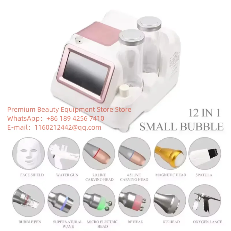 

2025 12 in 1 water light machine hydrogen oxygen bubble machine cleansing skin microdermabrasion machine