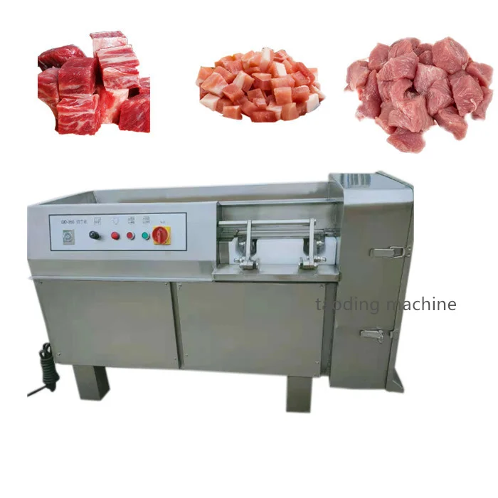 Máquina cortadora de carne y huesos segura y popular Máquina cortadora de cubos de carne Máquina cortadora de carne de cabra