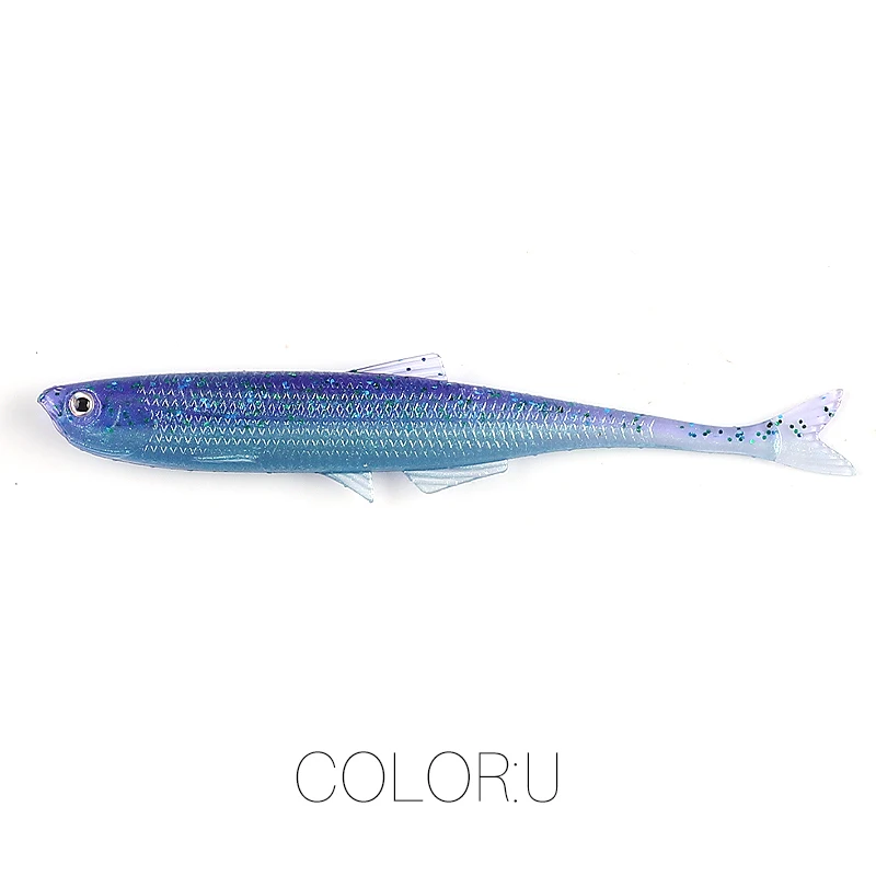2023 Supercontinent Leanness ShadTeez 6 cm/8 cm Hecht Zander Predator Angeln 3D-Augen Weicher Köder Angelköder