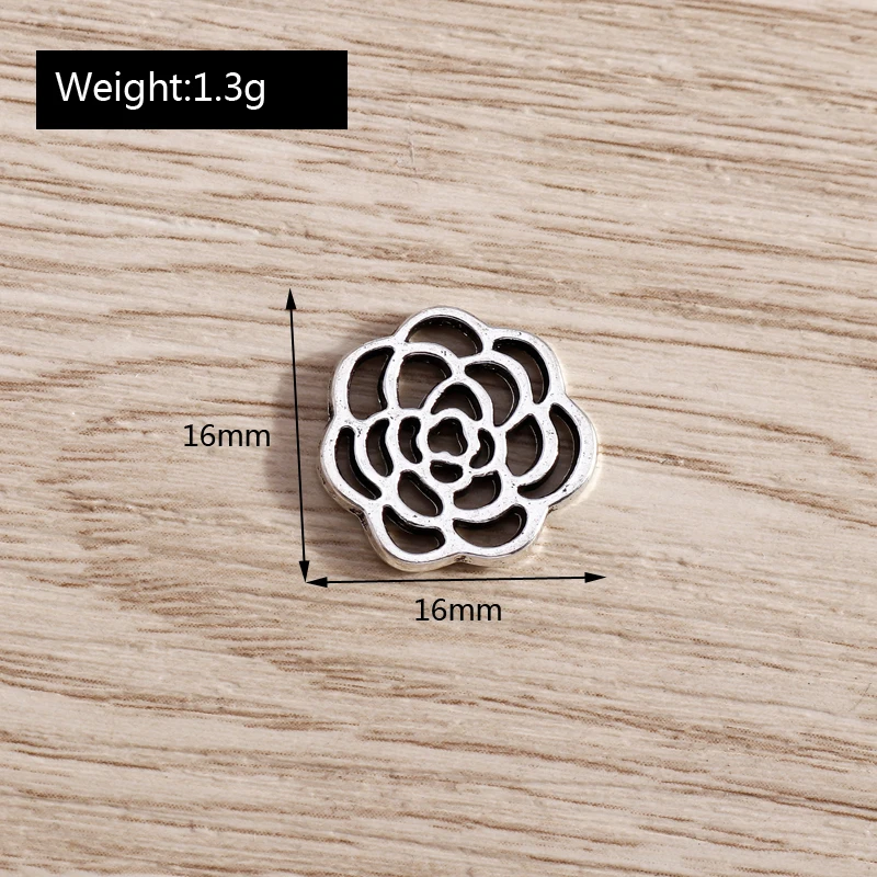 Tusember 20 Stück Legierungs-Pflanzenanhänger, Metall-Blatt-Blumen-Baum-Charms für Schmuckherstellung, Ohrringe, Halsketten, DIY-Armband-Zubehör – Detail 12