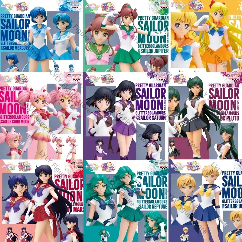 

All Series Bandai Banpresto Glitter Glamours SUPER SAILOR MOON Mars Mercury Jupiter Venus NEPTUNE URANUS Action Figure Model Toy