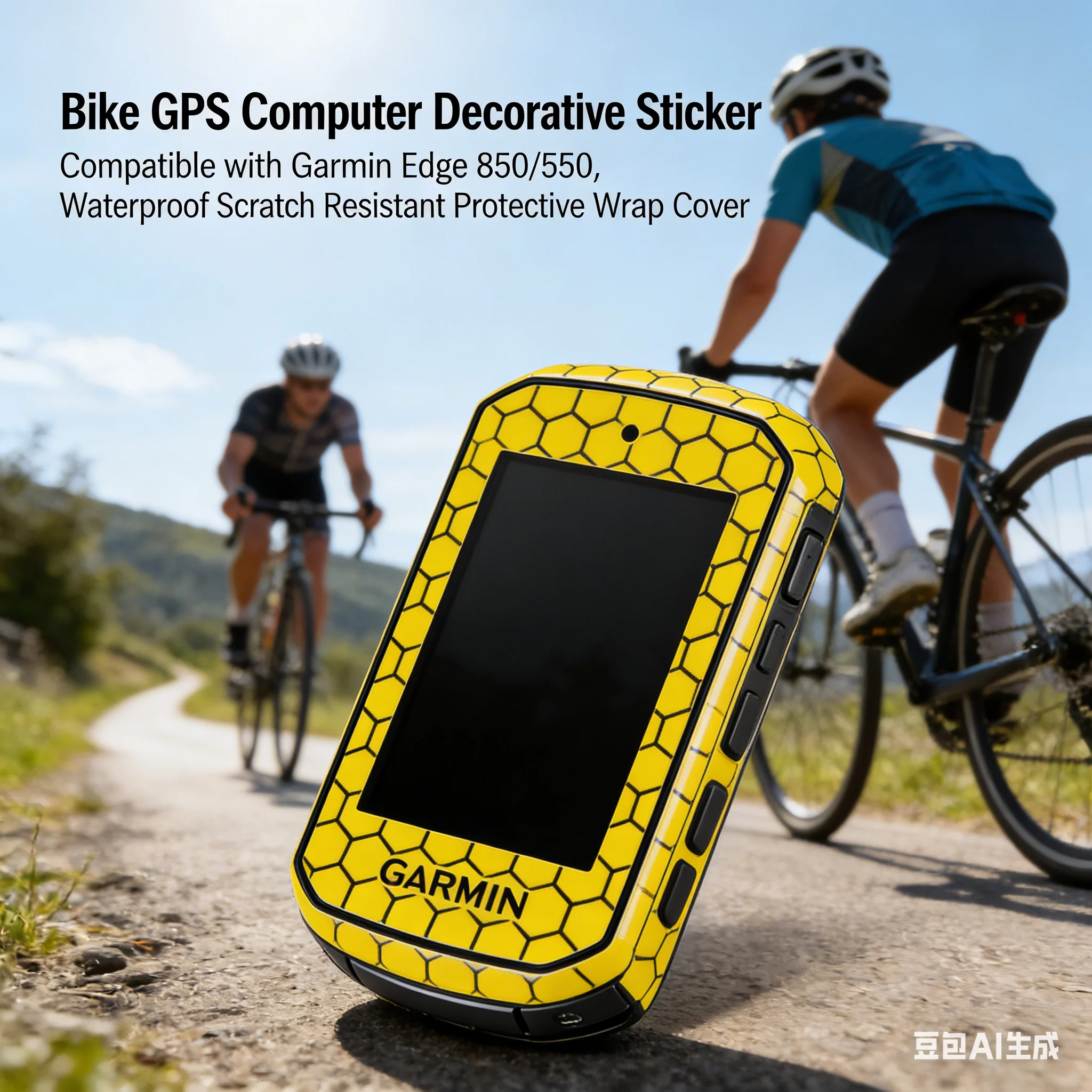 

Bike GPS Computer Decorative Sticker Compatible with Garmin Edge 850/550, Waterproof Scratch Resistant Protective Wrap Cover
