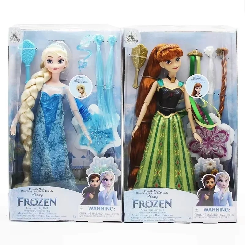 Spot Diseny Cartoon Frozen 2 Elsa Anna Figure Princess Doll Toys BJD Joint Movable Simulation Doll Kids Play House Toy Girl Gift