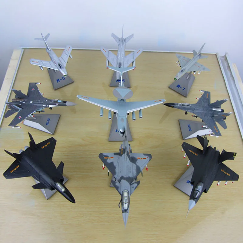 1/144 or 1:100 Russia Army Su35  Su30 J10  J5 J6 J10 J20 Early warning KJ 2000 Fighter Aircraft Airplane Model Toy F collection