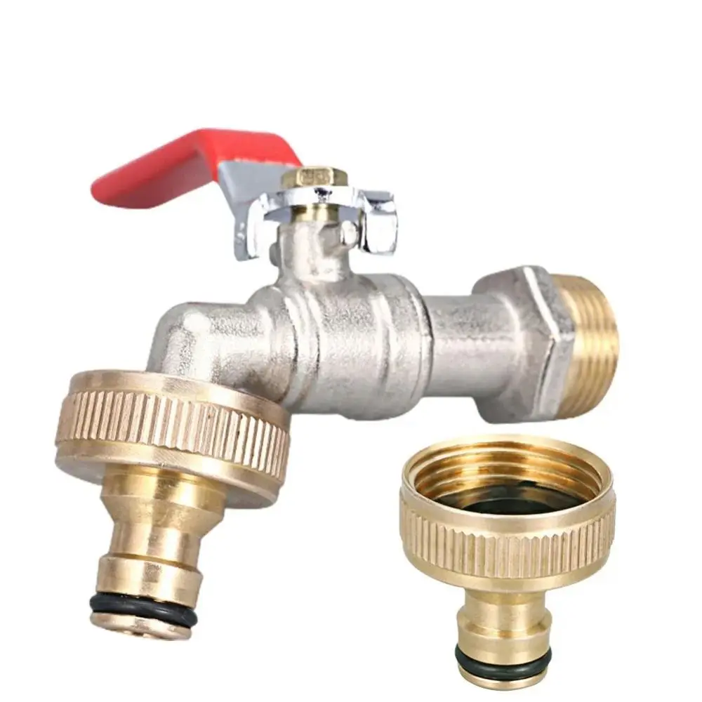 5 Pcs Brass Tap Water Adapter Water Nozzle Water Pipe Fittings Faucet Hose Garden Lawn Irrigation Tap Kitchen Adapter